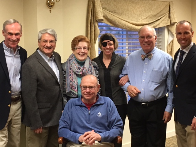 Bob Benoit is honored by Kevin Callahan, president & CEO of Exeter Health Resources