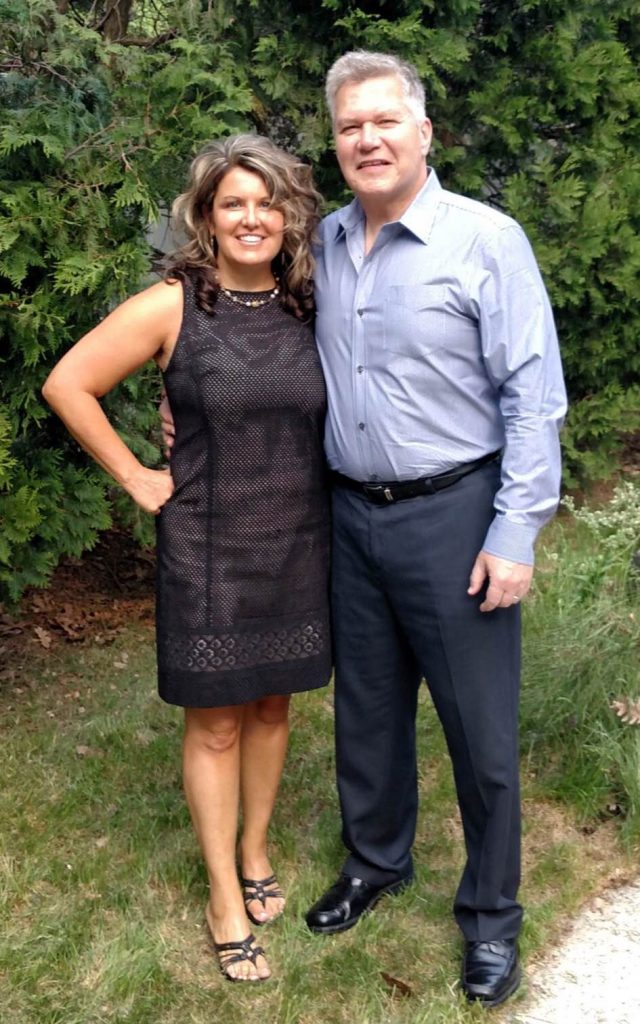 Gary Proulx, MD, director of radiation oncology at Exeter Hospital’s Center for Cancer Care and his wife, Sarah.